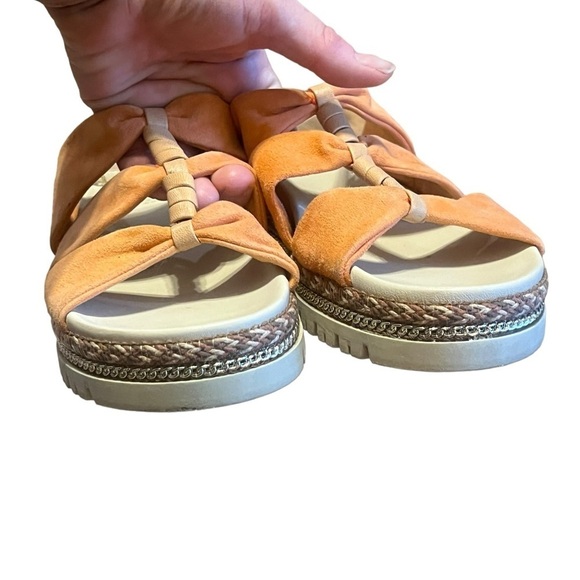 Amalfi by Rangoni Brent platform sandal in fiesta cashmere suede Made in Italy - Picture 7 of 10